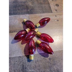 Red light bulb xmas set